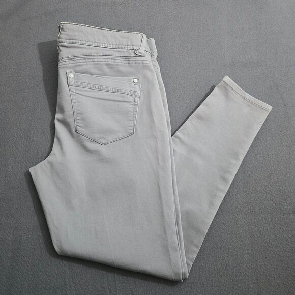 Democracy Women 14 Gray Ab Technology Mid Rise Skinny Jeans Stretch - Picture 2 of 13